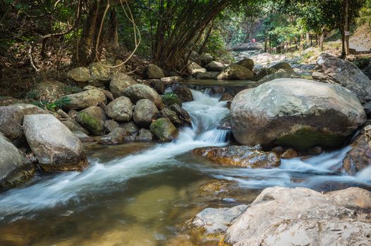 Chaeson waterfall natural park of Lampang province, Thailand