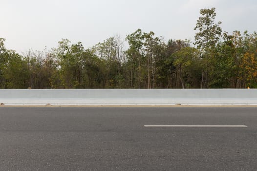 road and concrete block
