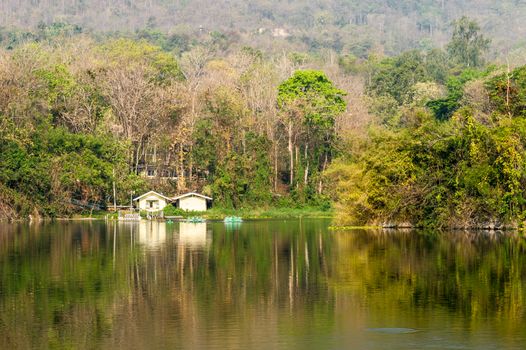 home of water supply station and dam landscape
