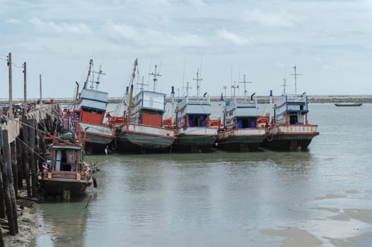 fishing boat station,rayong province, Thailand.