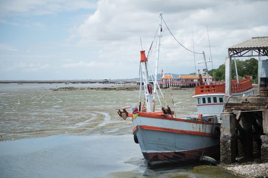 fishing boat station,rayong province, Thailand.