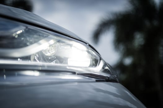closeup of car light
