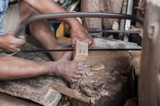 carpenter man made of wood job