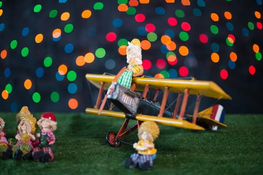closeup of doll with light background