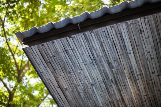 ceiling design of bamboo wood material