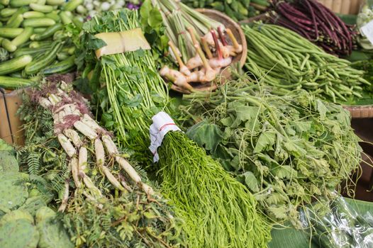 Closeup of vegetable food on market