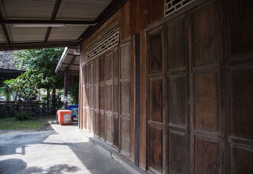 Old wood door closeup, retro of design style