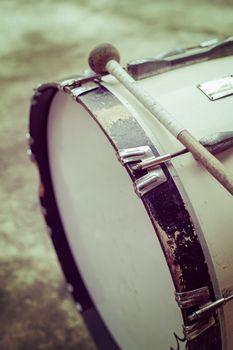 vintage of drum closeup