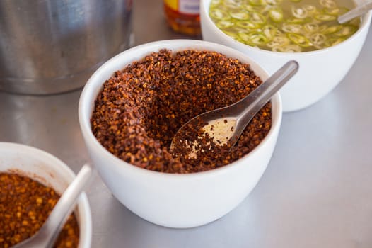Closeup of chili ingredient for asian food