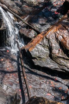 closeup of grunge waterfall