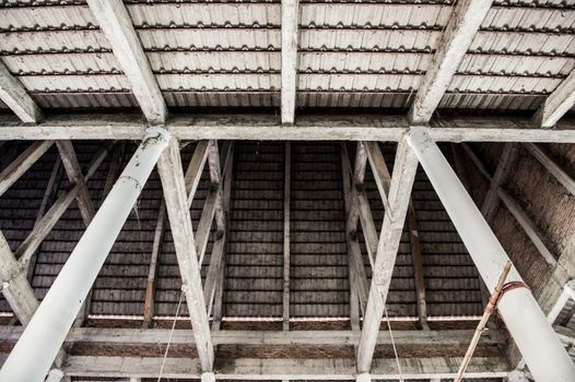 Construction detail of temple roof design