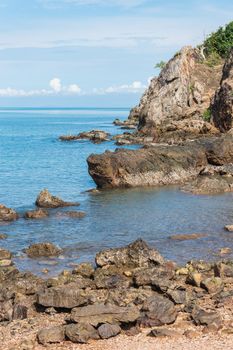 Abstract stone with blue ocean landscape