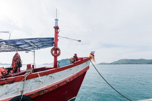 Closeup of boat on the sea