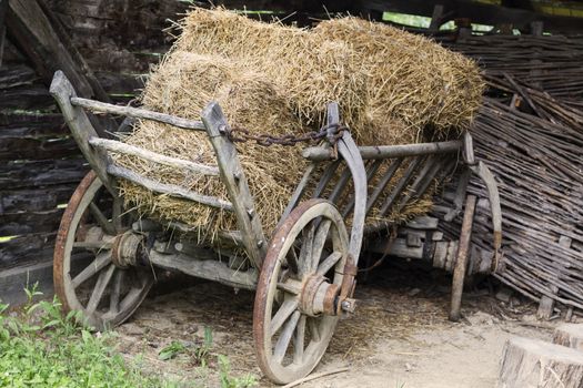 Old Rustic Weathered Wood Carriage