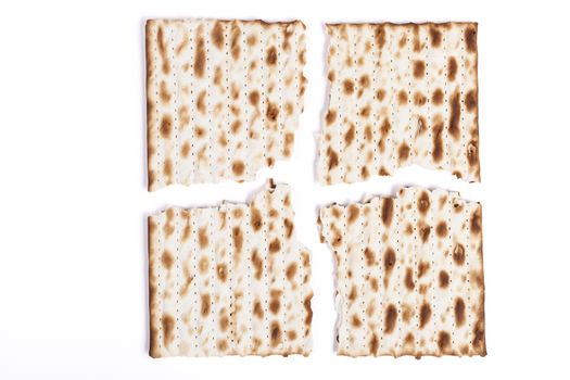Isolated Broken in Four Square Matzah Shmura Saved Jewish Pesach Tradition