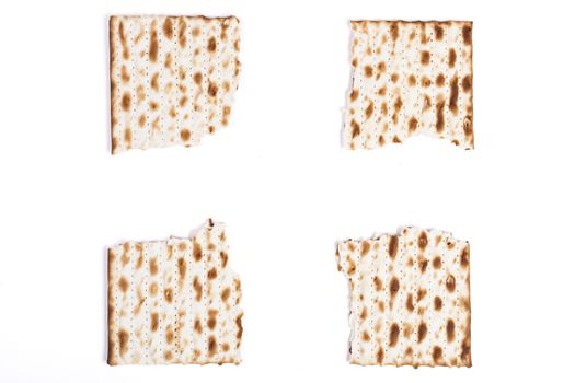 Isolated Broken in Four Square Matzah Shmura Saved Jewish Pesach Tradition