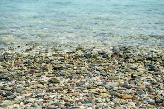 Closeup of stone on the beach