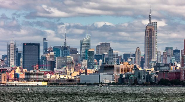 The New York City Uptown skyline at the afternoon