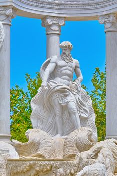 Statue of Poseidon between the Columns