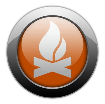Icon, Button, Pictogram with Campfire symbol
