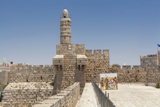 Tower of David at the entrance of the old city in Jerusalem