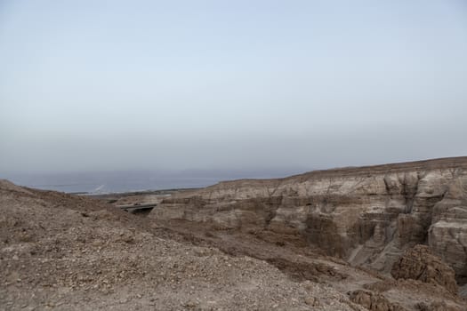 A view of a valley of stones 