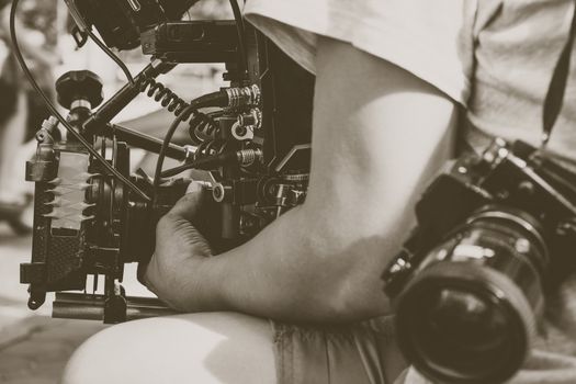 Film Crew. Behind the scenes