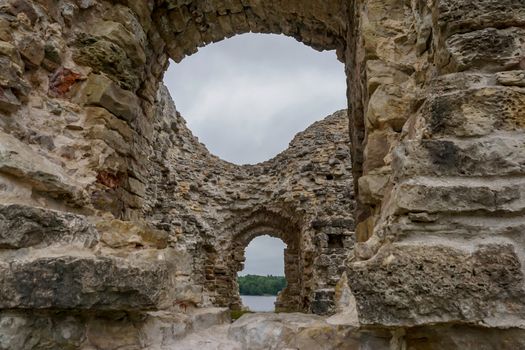 Koknese castle ruins. Latvian medieval castles. Archaeological monument of national importance. The medieval castle of Koknese was a stone castle built in the medieval castle mound in Koknese, on the bank of the Daugava. Built shortly after 1209.