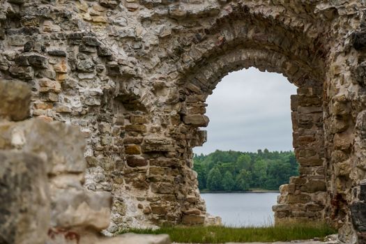 Koknese castle ruins. Latvian medieval castles. Archaeological monument of national importance. The medieval castle of Koknese was a stone castle built in the medieval castle mound in Koknese, on the bank of the Daugava. Built shortly after 1209.