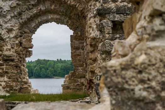 Koknese castle ruins. Latvian medieval castles. Archaeological monument of national importance. The medieval castle of Koknese was a stone castle built in the medieval castle mound in Koknese, on the bank of the Daugava. Built shortly after 1209.