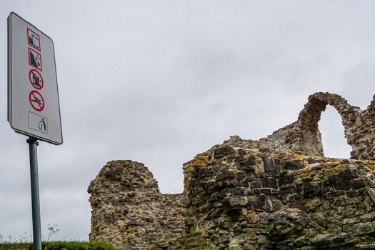Koknese castle ruins. Latvian medieval castles. Archaeological monument of national importance. The medieval castle of Koknese was a stone castle built in the medieval castle mound in Koknese, on the bank of the Daugava. Built shortly after 1209