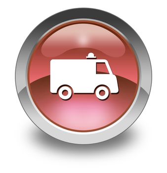 Icon, Button, Pictogram with Ambulance symbol