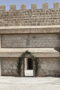 Beautiful embellished gate of an old building