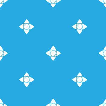 Geometry seamless pattern on the light blue background