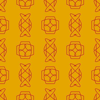 Seamless vector pattern on the yellow background