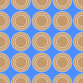Seamless abstract vector pattern on the blue background