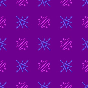 Seamless abstract vector pattern on the dark violet background