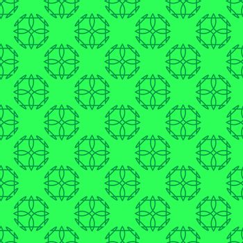 Seamless abstract vector pattern on the neon green background