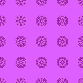 Seamless abstract vector pattern on the pink background