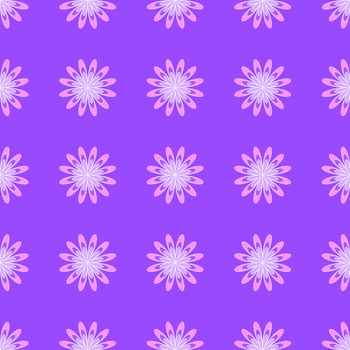 Seamless floral vector pattern on the violet background