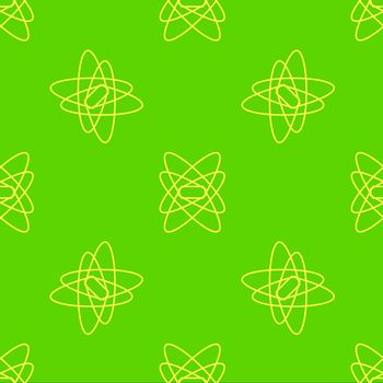 Seamless abstract vector pattern on the neon green background