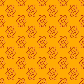 Seamless abstract vector pattern on the yellow background