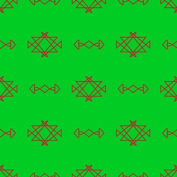 Seamless abstract vector pattern on the neon green background