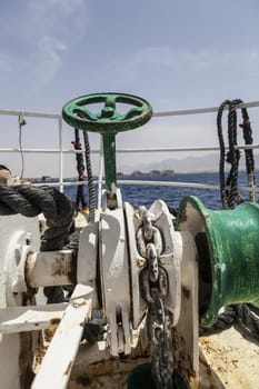 Picture of a part of old metal ship