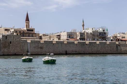 Old building and beautiful blue sea and sky