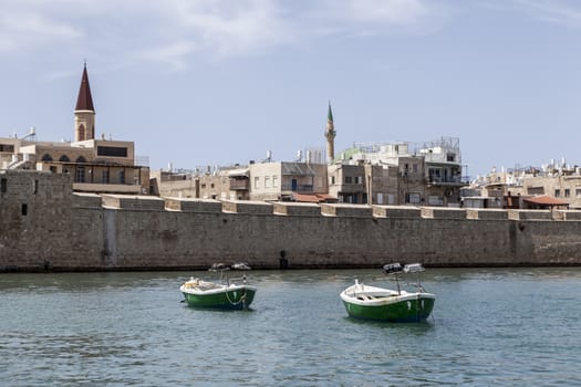 Old building and beautiful blue sea and sky