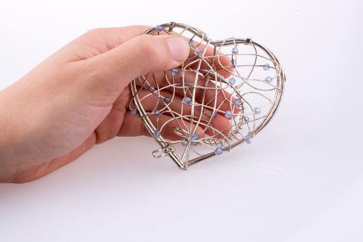 Heart cage on a background