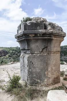 Part of a building damaged by time