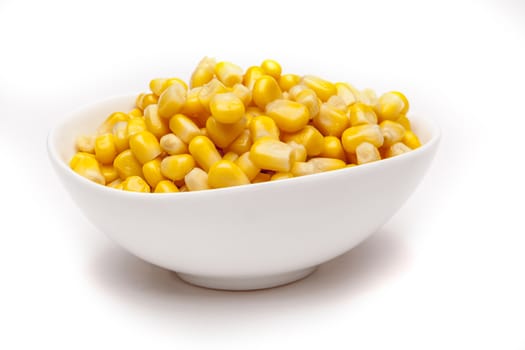 Corn isolated on white background with shadow