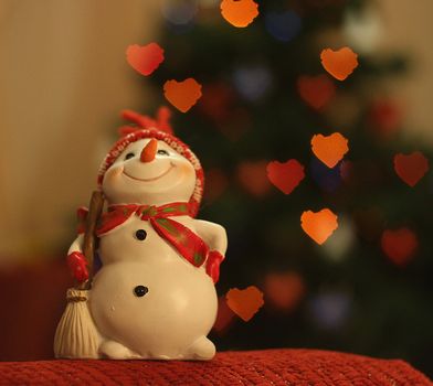 Funny snowman will give happiness in the New year and Christmas!